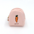 Custom embroidery fruit PU coin purse