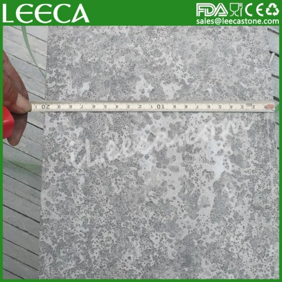 China hot sell light blue limestone pavings