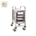 Single Row Stainless Steel Gastronorm Pan Tray Trolley