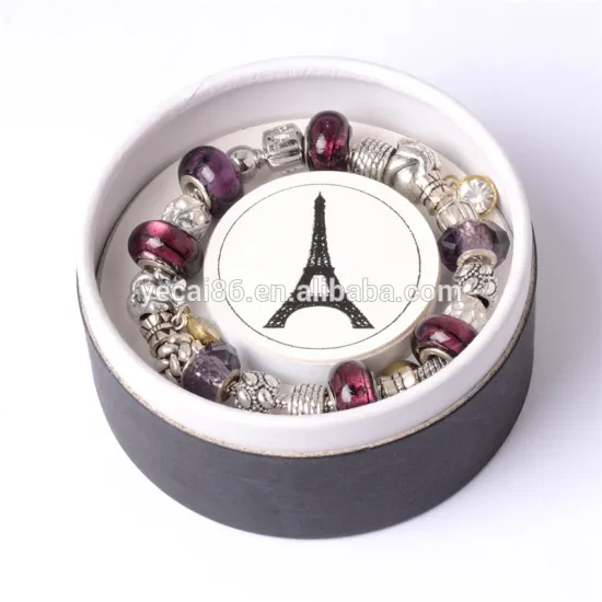 Wholesale Round Kraft paper Fashionable Jewelry Box with clear window