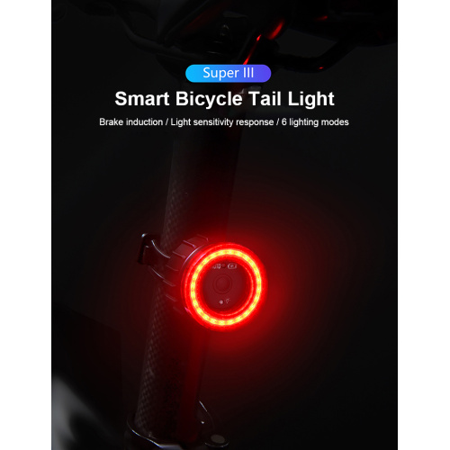 Smart Led Bicycle Light Mtb Road Brake Light Signal Red Cycling Lamp Latern Taillight For Bike