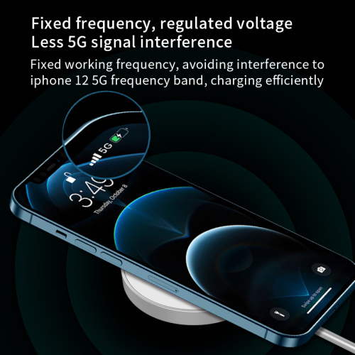 Sliver light Mobile phone Magnetic suction wireless charging