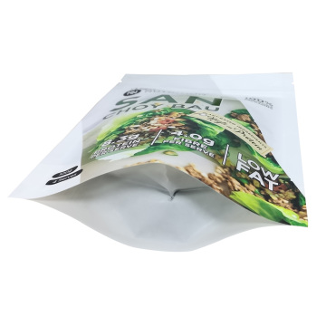 Compostable stand up pouch with zipper for food