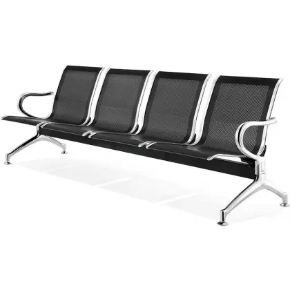Durable Stainless Steel Seating Bench for Public Spaces: Airport and Hospital Waiting Chairs