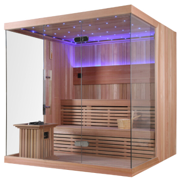 Luxury Traditional 6 Person Cedar Dry Sauna Room