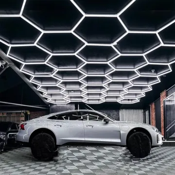 Garage Hexagrid LED Light - 110V-240V Honeycomb Hexagon Work Light for Car Workshop Ceiling
