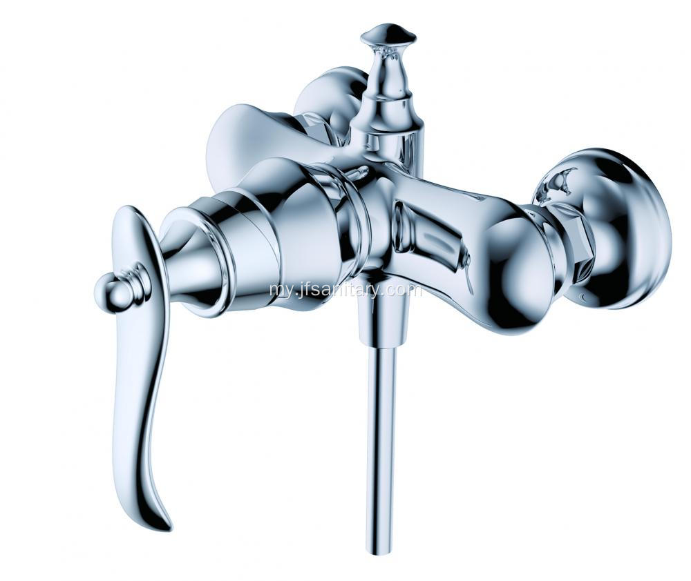 Exposed Brass Shower Mixer Valve Chrome ကို ပွတ်တိုက်ပါ။