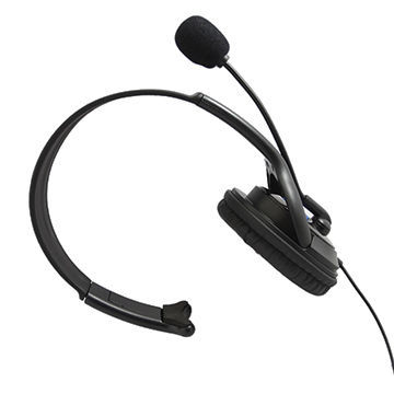 Black Unilateral Wired Headphone for PS4m, with microphone