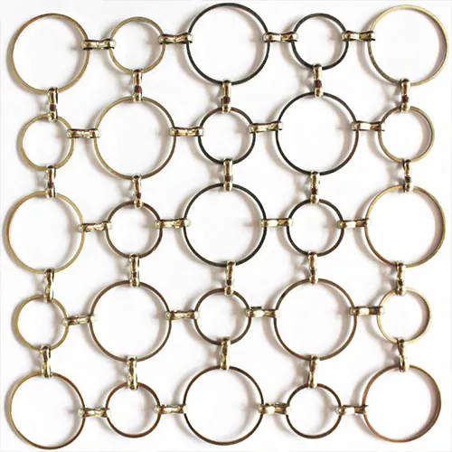 interior design Decorative metal ring mesh