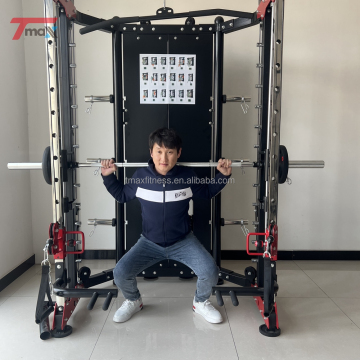 Smith Machine con doble polea - bastidor de crossover de fitness multifuncional