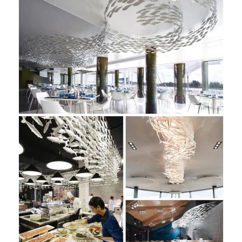 Wholesale custom indoor decorate ceramic fish chandeliers