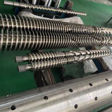 กระบอกสกรูคู่ทรงกรวยสำหรับ PVC