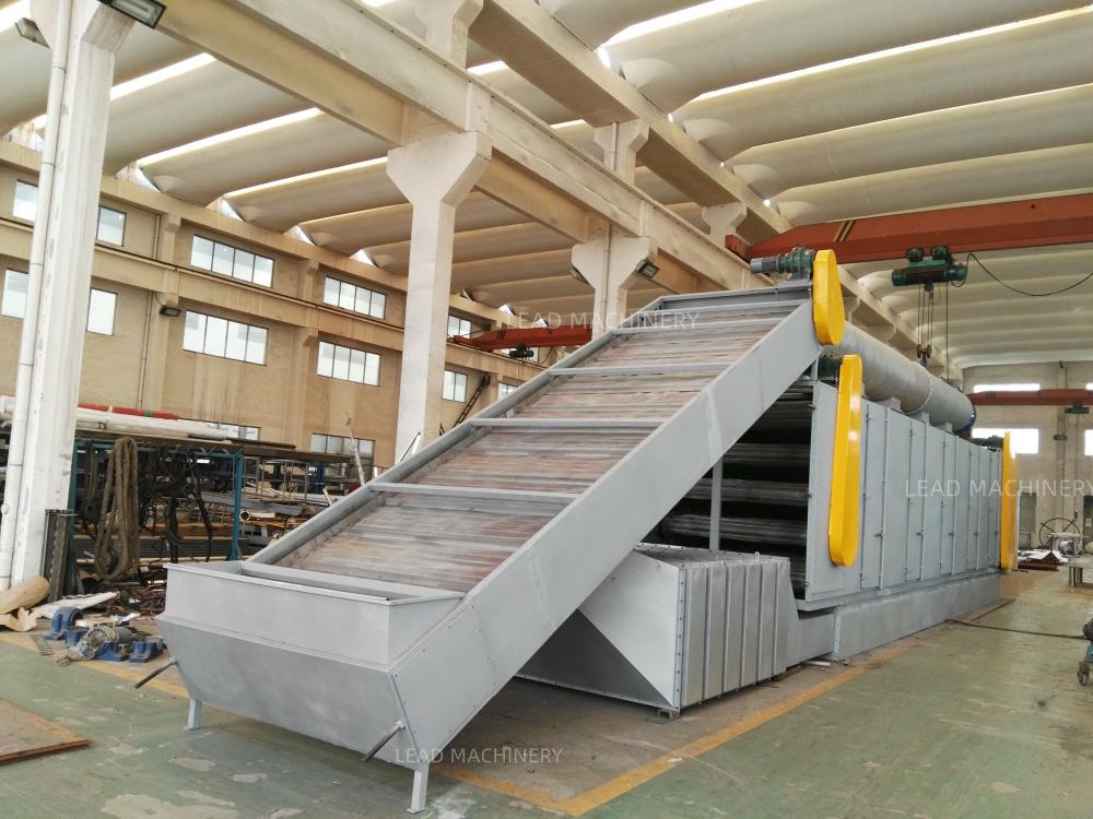 Industrial continuous mesh belt dryer machine