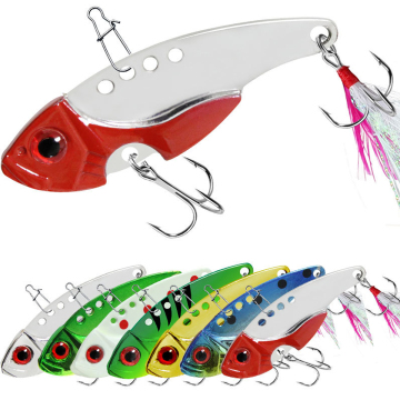 LUMINY Hard Metal Blade Vibration Bait Bait Przynęta z piórami