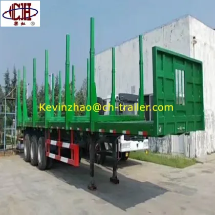 steel utility forest lumbering logging semi trailer