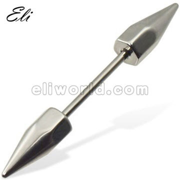 316L Surgical Steel Barbell With Double Cones Straight Barbell
