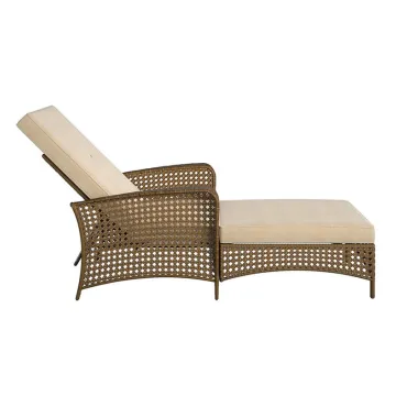 Garden furniture rattan sun lounger outdoor beach chair