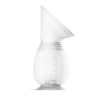 Silicone manual breast milk pump for baby breastfeeding