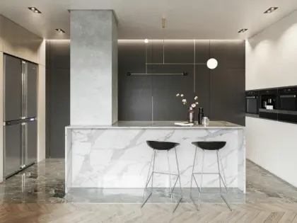 Customized natural stone marble bar countertop