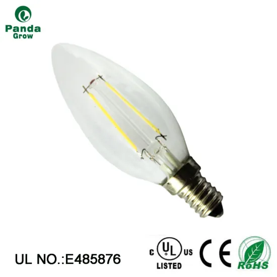 LED Candle Bulb Dimmable Filament LEDs B10/C10 UL 120V 4W 2700K/4000K CRI80 350lm Base E12 candle light