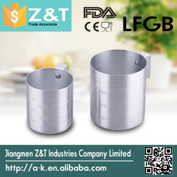 china promotion aluminum measuring cup for sale with measuring line tea cups