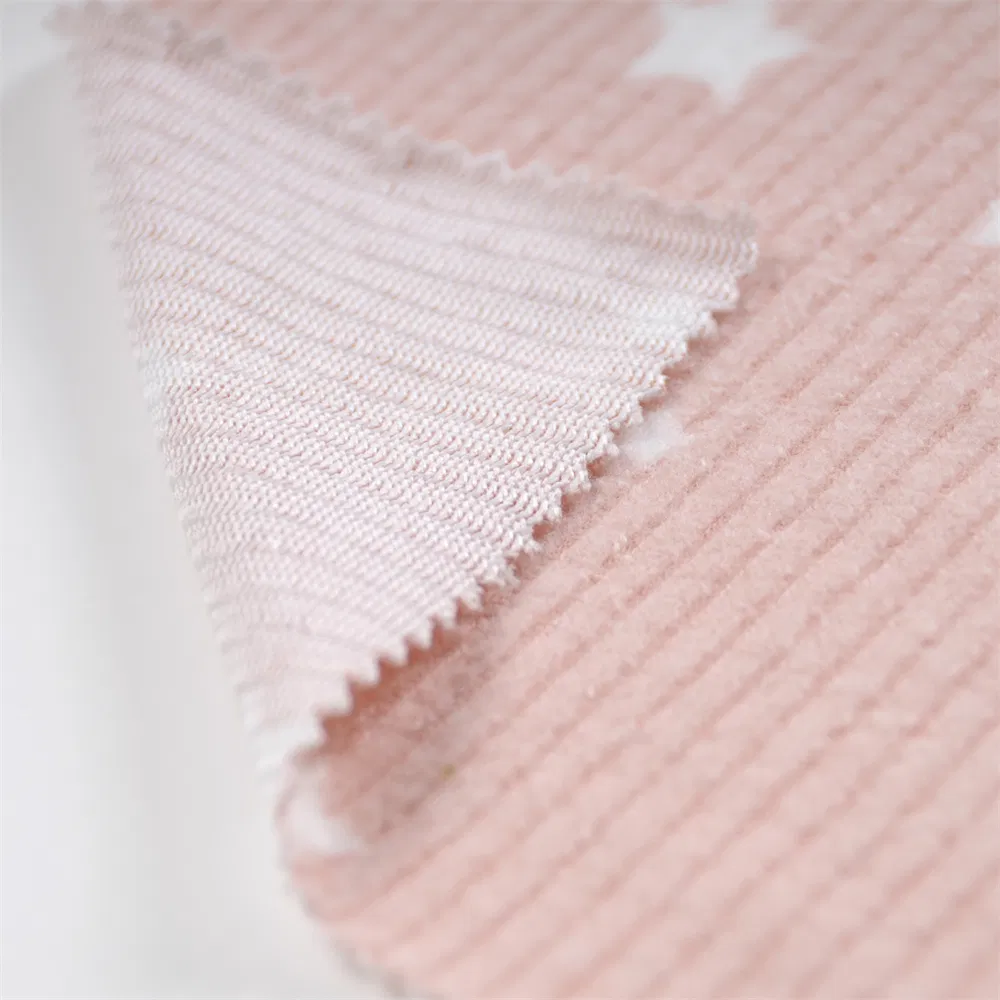 ผู้ผลิตวัสดุโพลีเอสเตอร์สแปนเด็กซ์ถักยืดพิมพ์เลียนแบบผ้าขนแกะสักหลาด