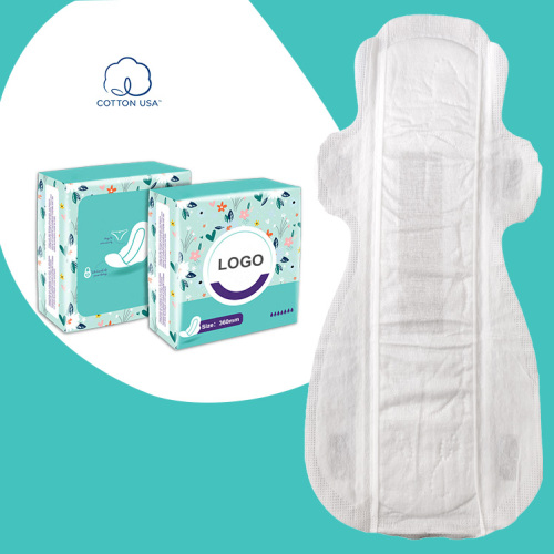 360mm herbal cotton knitted female hygiene pad