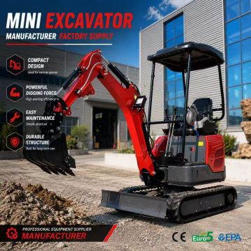 2Ton Red Canopy Crawler حفار صغير