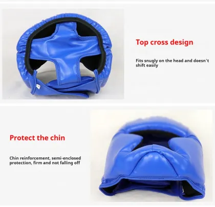 Custom Logo Sanda Head Protector Adult Kick Boxing Helmet Monkey Face Design Kids Boxing Headgear