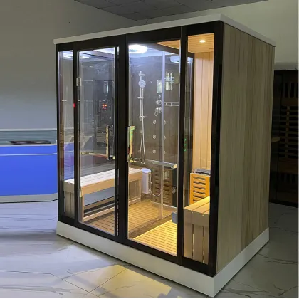 Outdoor Far Infrared Sauna and Jacuzzi for 3 Persons - Commercial Use