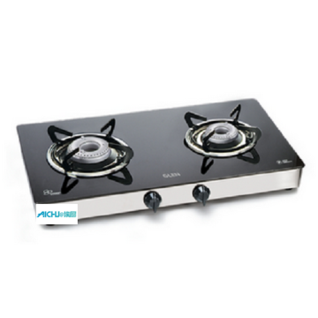 2 Burners Toughened Black Glass Cooktop