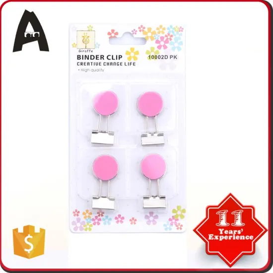 Cheap price hot factory directly custom color plated paper binder clip