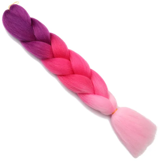Wholesaler 24INCH 60CM Gradient Colors Braiding Synthetic Hair Extension