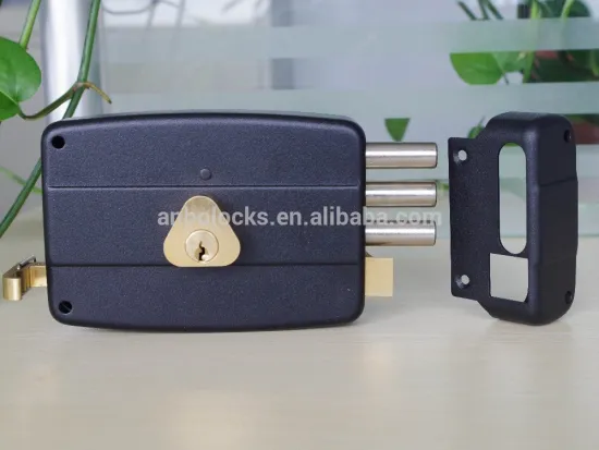 French type rim lock with 3 round bolts