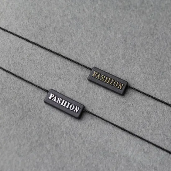 One Side Simple Plastic Cord Tag