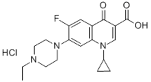 3-Quinolinecarboxylicacid, 1-cyclopropyl-7-(4-ethyl-1-piperazinyl)-6-fluoro-1,4-dihydro-4-oxo-,hydrochloride CAS 112732-17-9