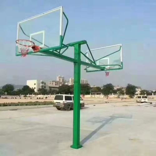 Petrel style fixed single-arm basketball hoops