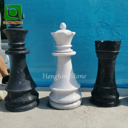 International Highly Polished Marble Chess Sculpture