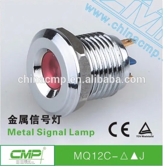 CMP 12mm metal water proof red indicator led