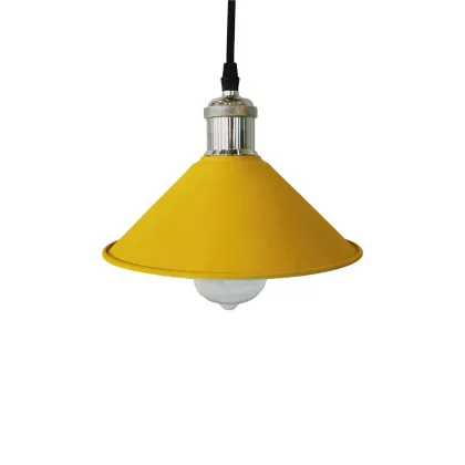 Metal Lampshades: Yellow Iron Lampshade Frame LED Lampshade