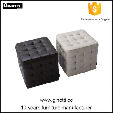 Middle east wooden frame leather stool