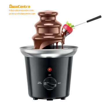 3-Tier Mini Electric Chocolate Fondue Fountain Machine: Perfect for Melting Cheese and Dipping Strawberries & More