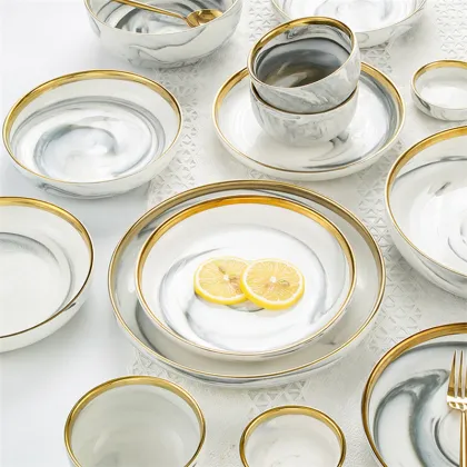 Wholesale Ceramic For Restaurant Dinner Bowl Ceramic Tableware dinner plates ceramics bowls dinner set