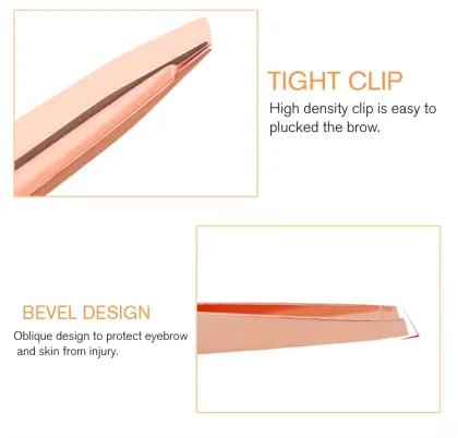 Wholesale Stainless Steel Oblique Mouth Eyebrow Clip - Beauty Trimming Tool