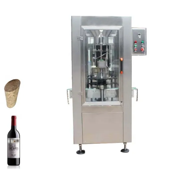 Automatic Wine Bottle Filling and Corking Machine with Labeling