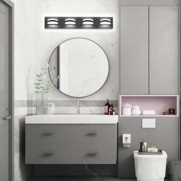 Worbest 18W 3CCT Adjustable 4-Head LED Vanity Light for Bathroom