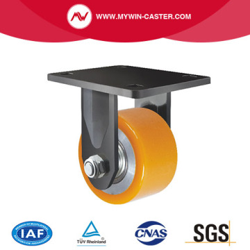 Low Gravity Plate Rigid PU Caster Wheel for Heavy Duty Equipment