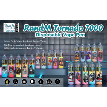 RandM Tornado Vape 7000 Puffs Rechargeble Vape Pen