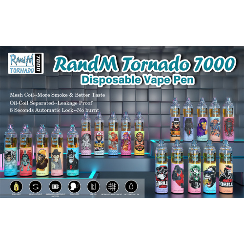 RandM Tornado Vape 7000 Puffs Rechargeble Vape Pen