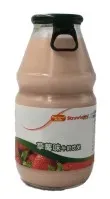 Strawberry Lactobacillus Yogurt Milk Drink in 220g Glass Bottle